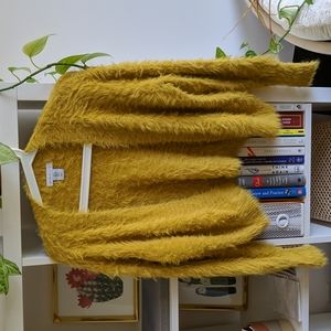 Mustard Yellow Fuzzy Sweater (S)